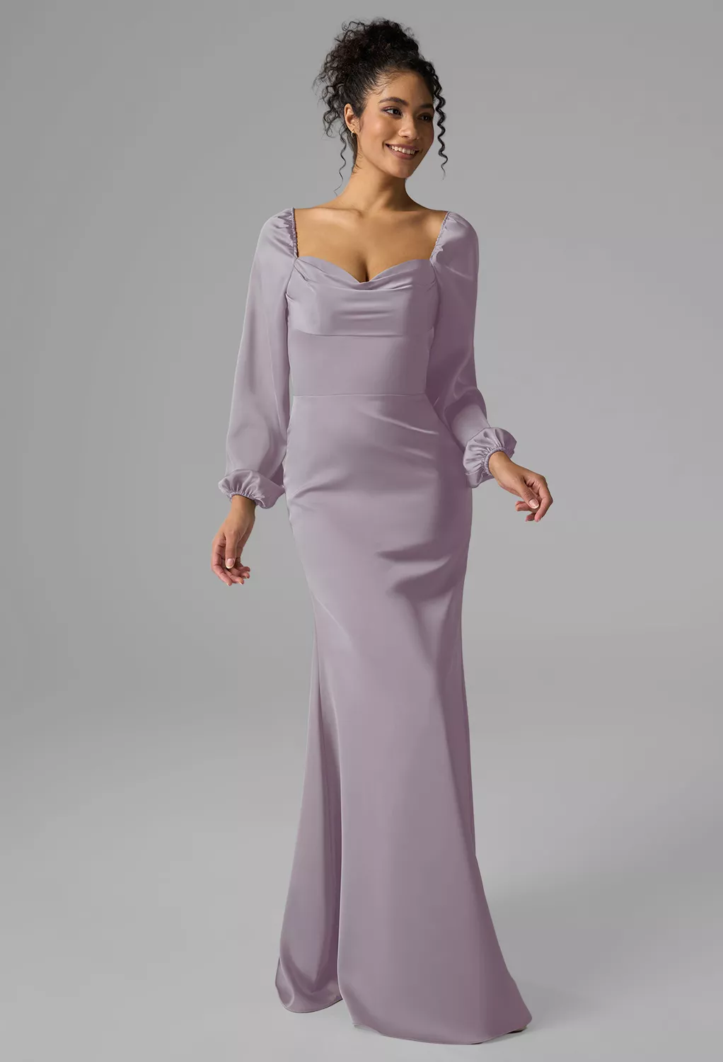 AW Isobelle Purple Haze  Long Bridesmaid Dresses